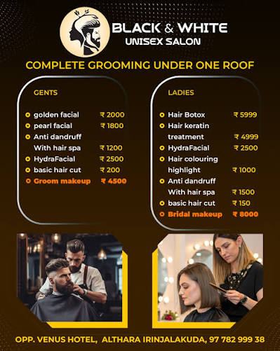 Black & White Unisex Salon